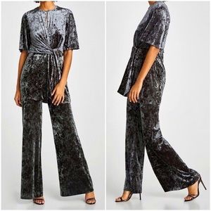 NWT Zara Velvet Wide Leg Pants
